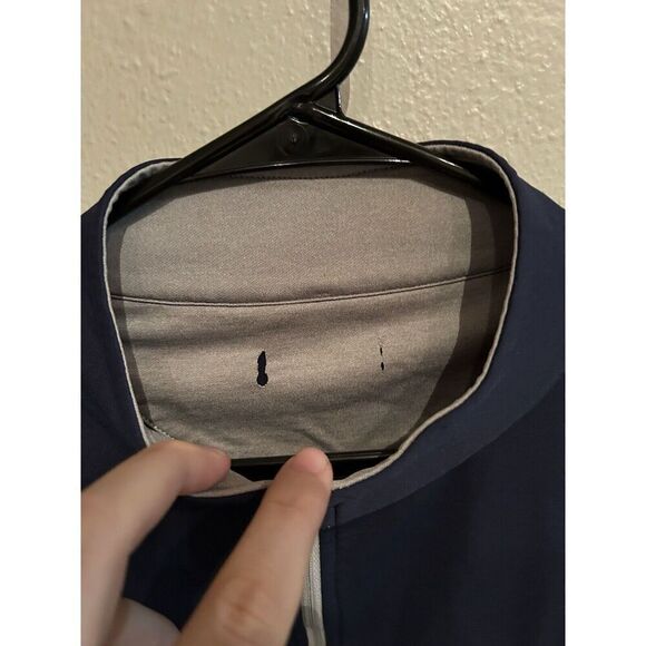 Peter Millar Perth Mens XL 1/4 Zip Pullover Stretch Blue Long Sleeve - Picture 5 of 10